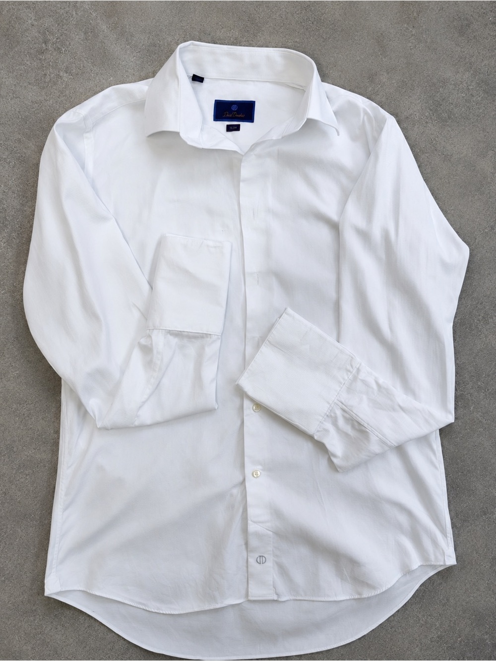 David Donahue White French Cuff Tuxedo Concert Dress Shirt 16.5